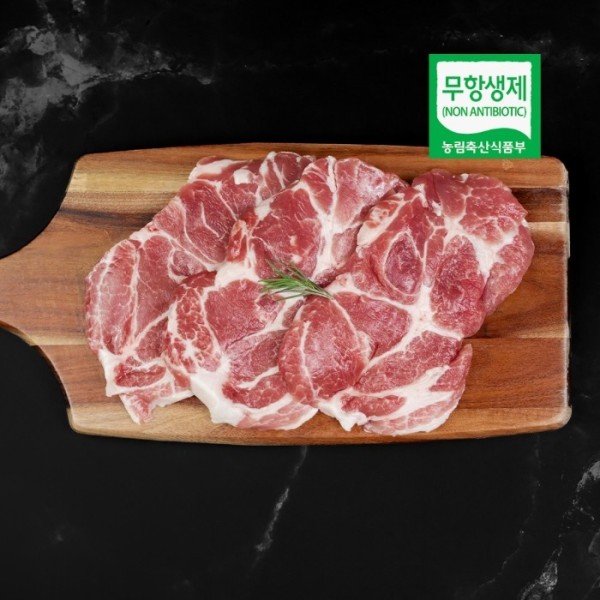 무항생제 지인한우 한돈 목살 500g